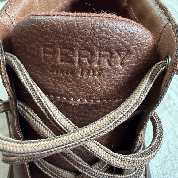 Sperry Top-Sider Mens 8 Duck Boots Brown Black Waterproof Winter Retro Classic